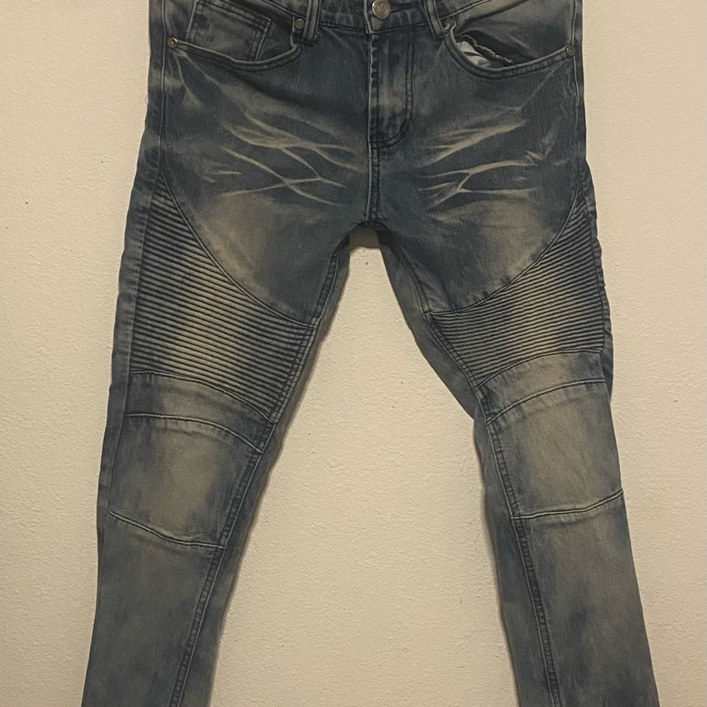 Men's Skinny Jeans in Faded Blue